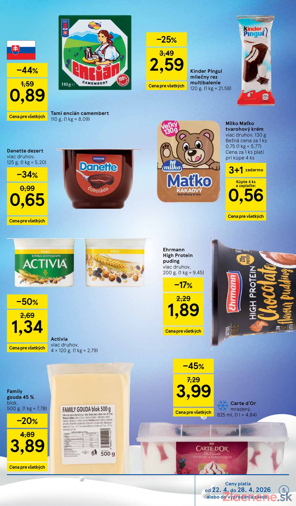 Tesco supermarkety od 22.4. do 28.4.2026