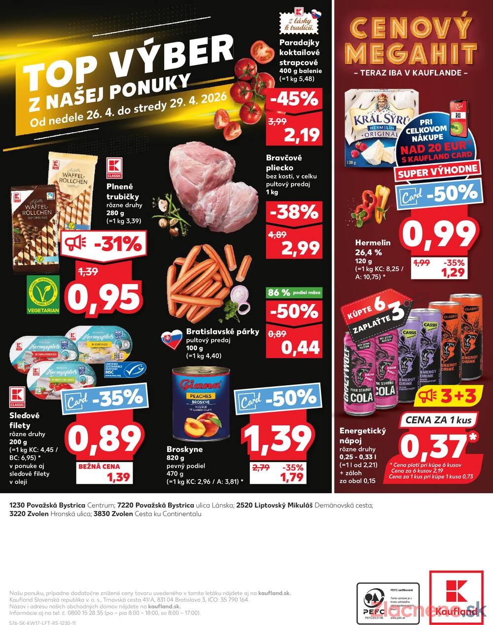Leták Kaufland - Kaufland 23.4. - 29.4. - Kaufland Považská Bystrica - Centrum - strana 76