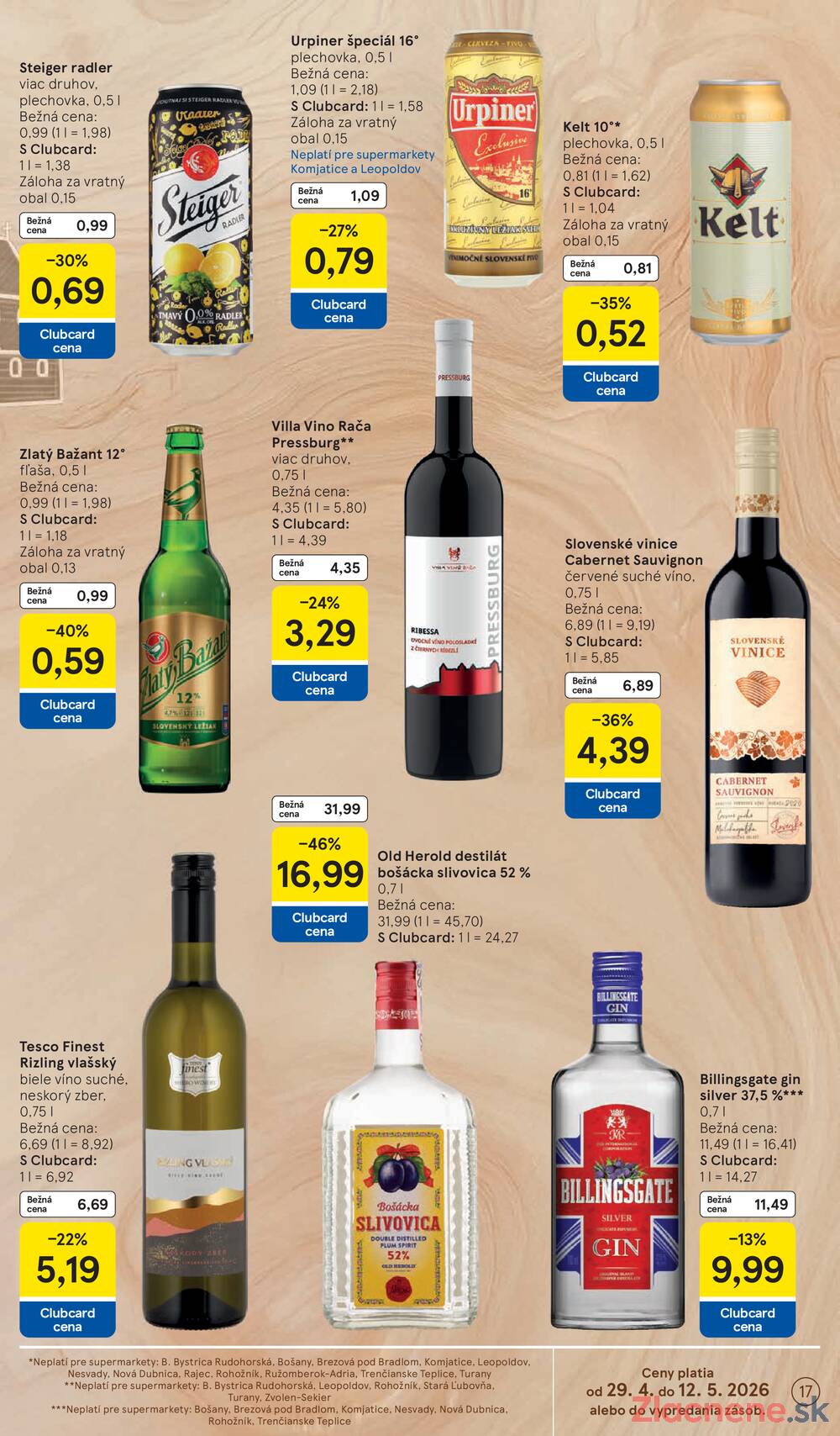 Tesco supermarkety od 29.4. do 5.5.2026