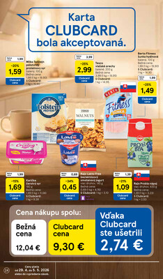Tesco supermarkety od 29.4. do 5.5.2026