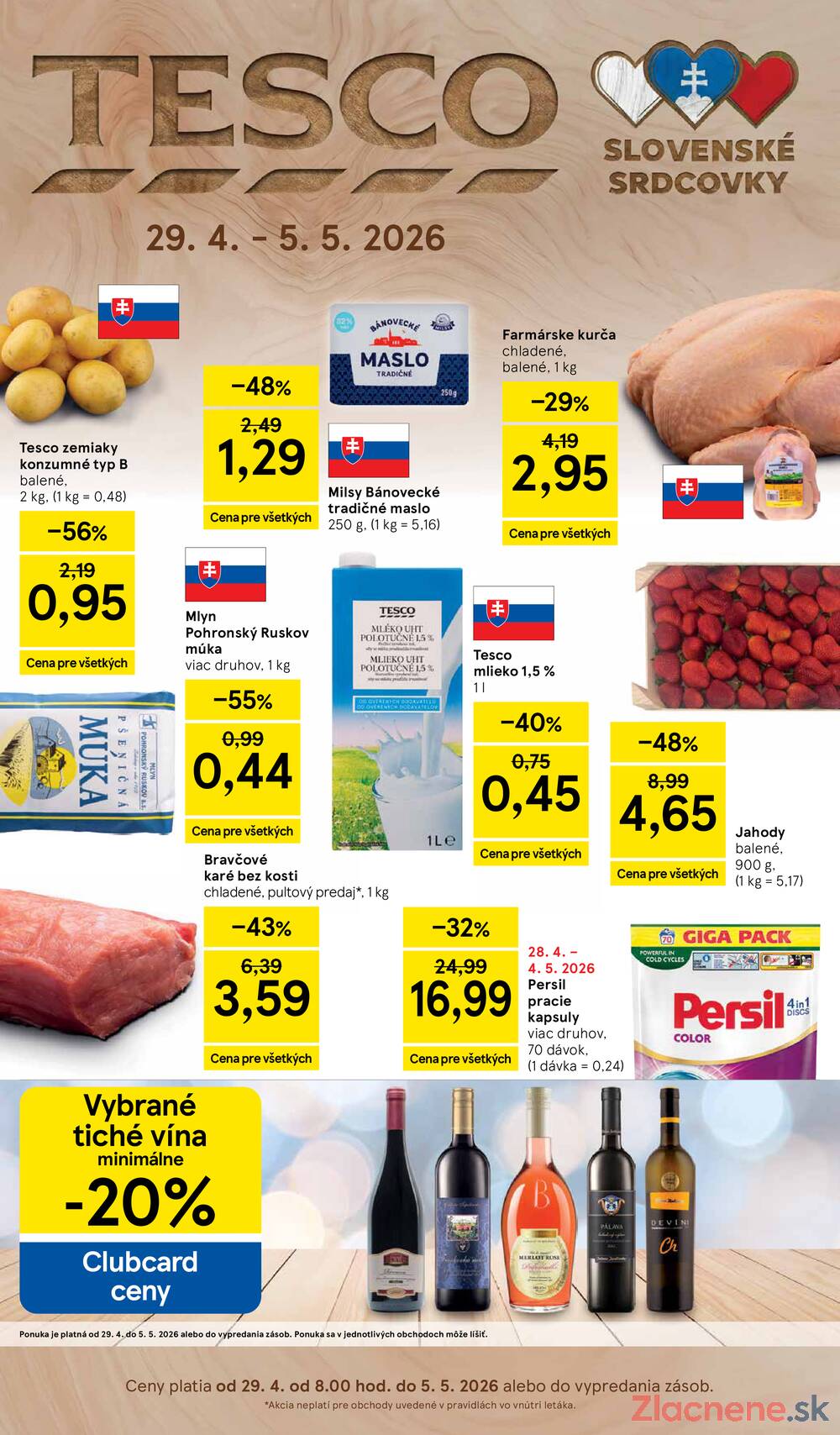 Leták Tesco - Tesco malé hypermarkety 29.4. - 5.5. - strana 1
