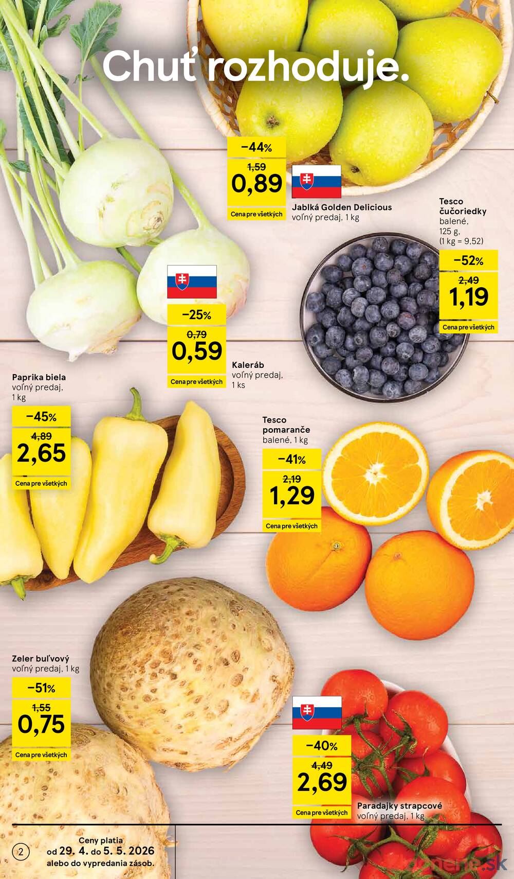 Leták Tesco - Tesco malé hypermarkety 29.4. - 5.5. - strana 2
