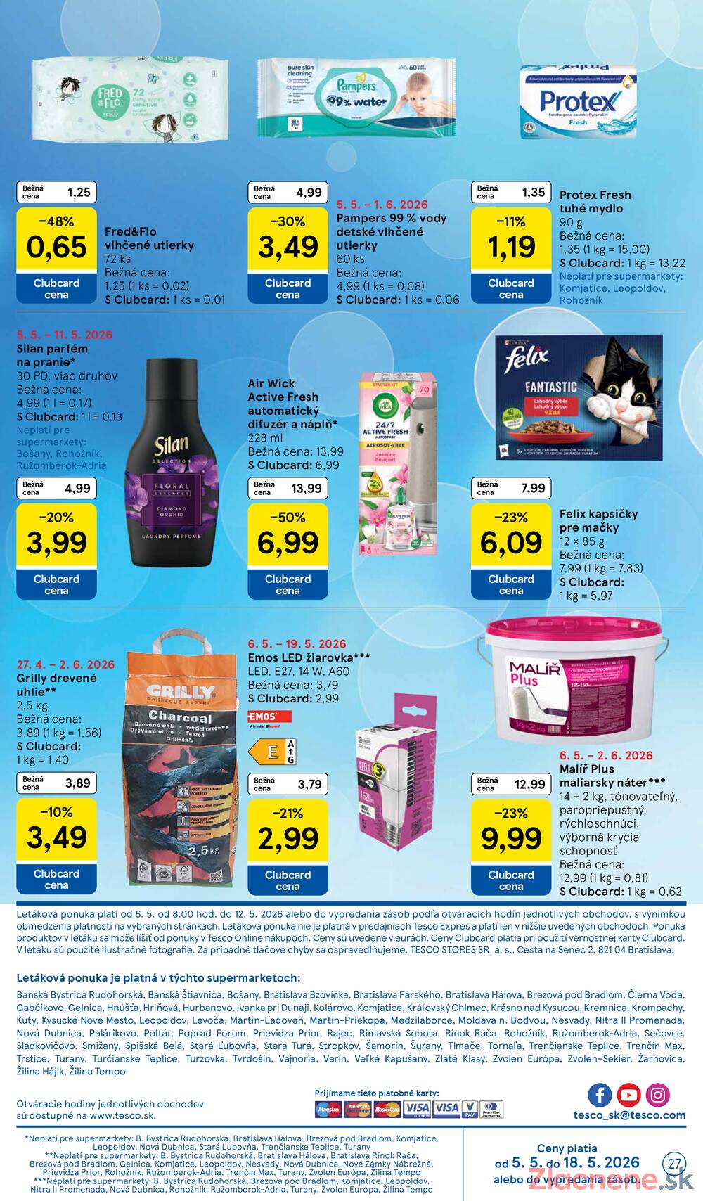 Tesco supermarkety od 6.5. do 12.5.2026