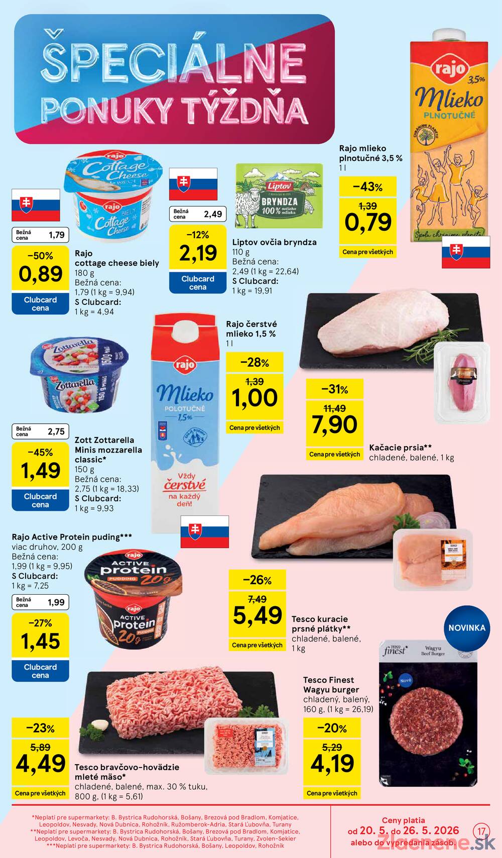 Tesco supermarkety od 20.5. do 26.5.2026