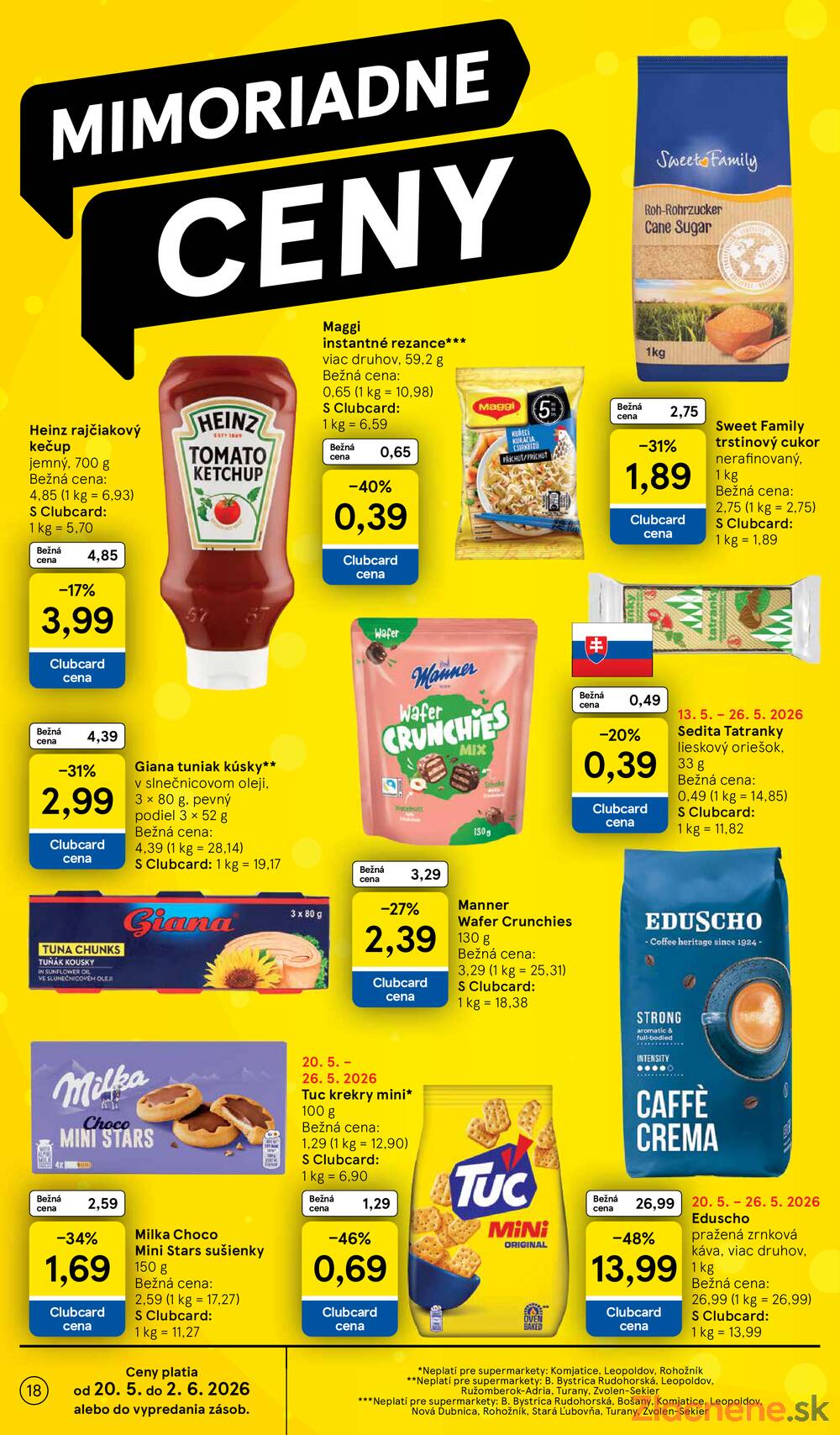 Tesco supermarkety od 20.5. do 26.5.2026