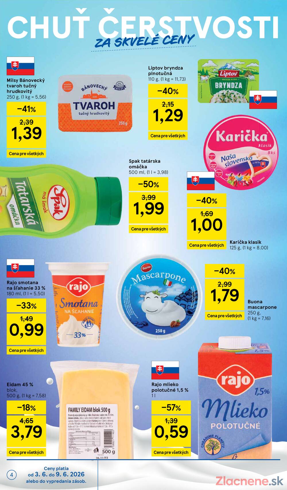 Tesco supermarkety od 3.6. do 9.6.2026