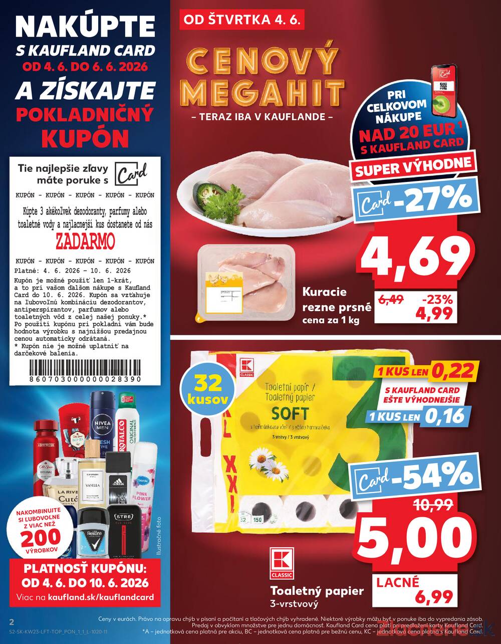 Leták Kaufland - Kaufland 4.6. - 10.6. - Kaufland Trenčín - Gen. M. R. Štefánika - strana 2