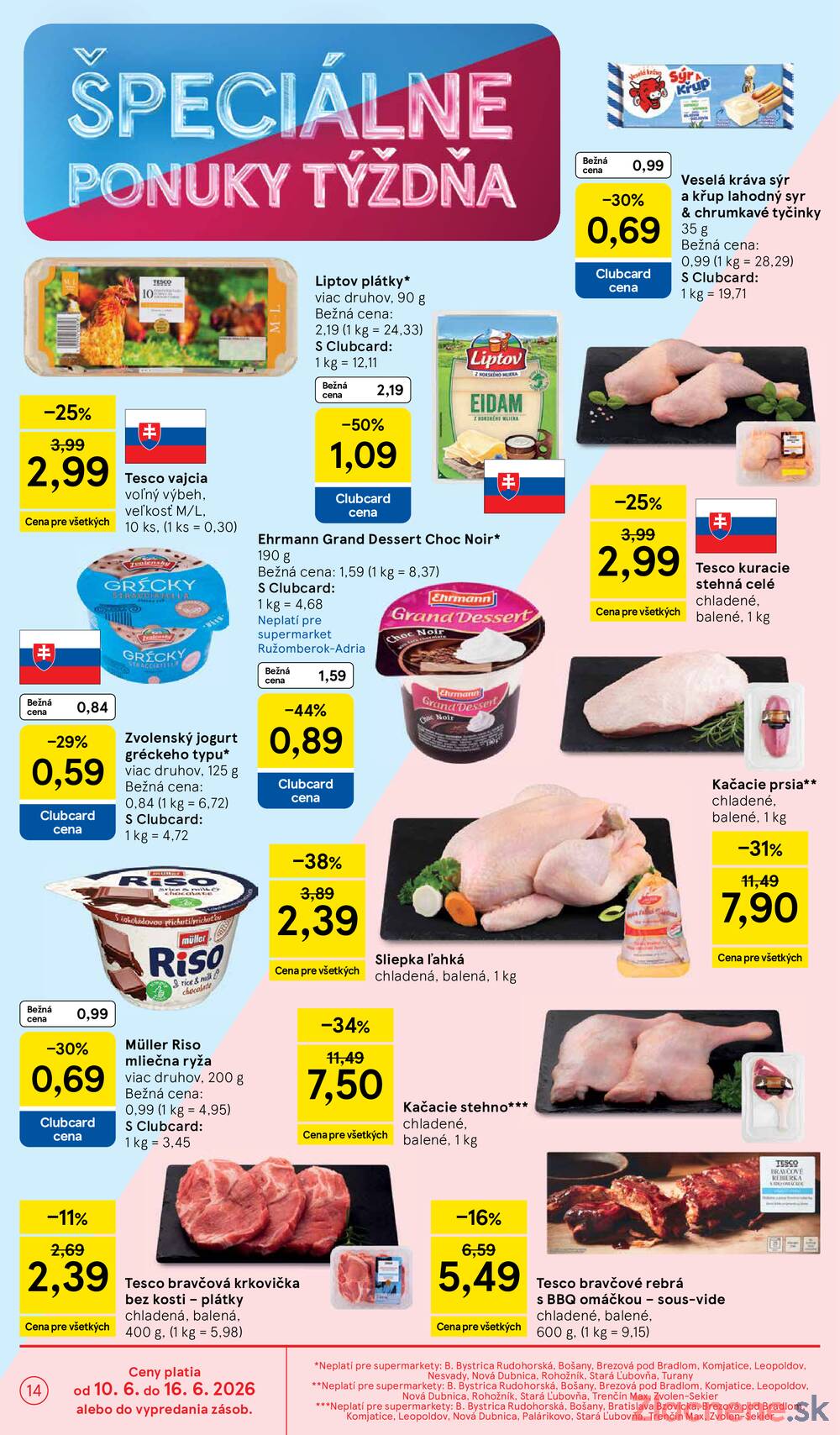 Tesco supermarkety od 10.6. do 16.6.2026