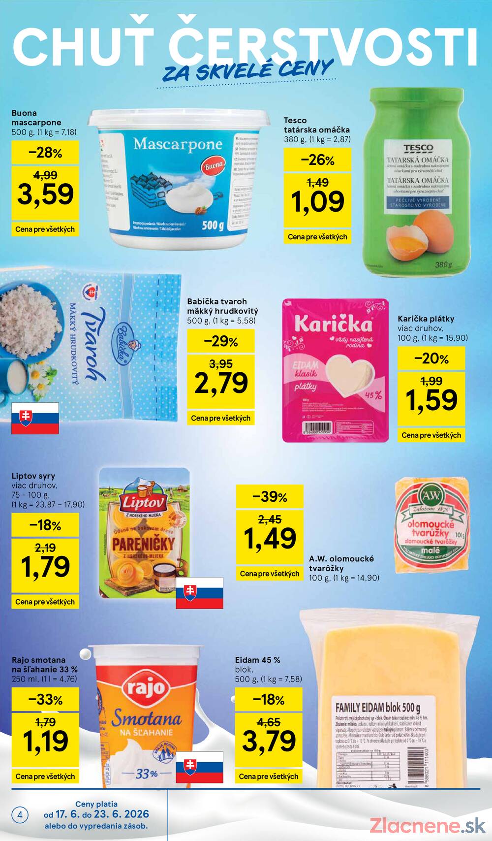 Leták Tesco - Tesco supermarkety od 17.6. do 23.6.2026 - strana 4 Leták Tesco - Tesco supermarkety od 17.6. do 23.6.2026 - strana 4