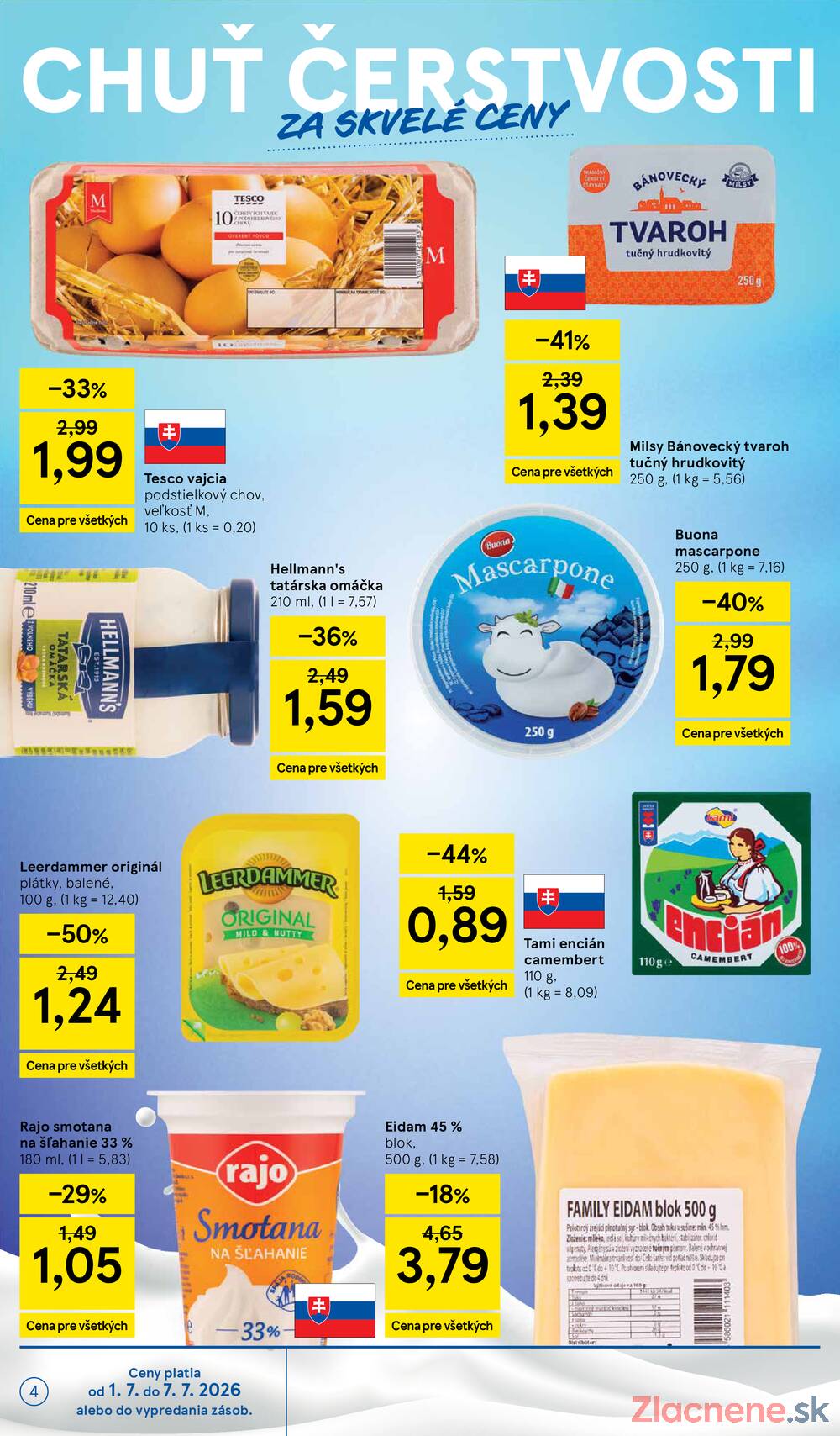 Tesco supermarkety od 1.7. do 7.7.2026