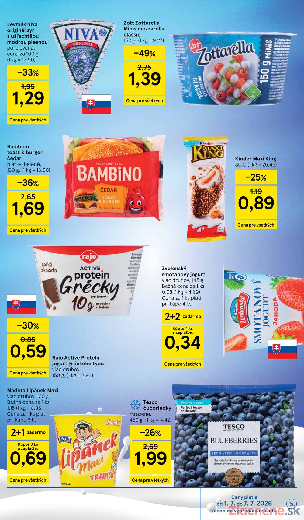 Tesco supermarkety od 1.7. do 7.7.2026