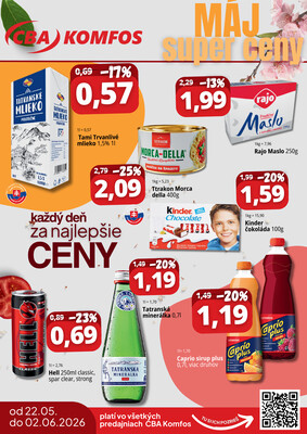 Leták CBA Komfos do 31.7.
