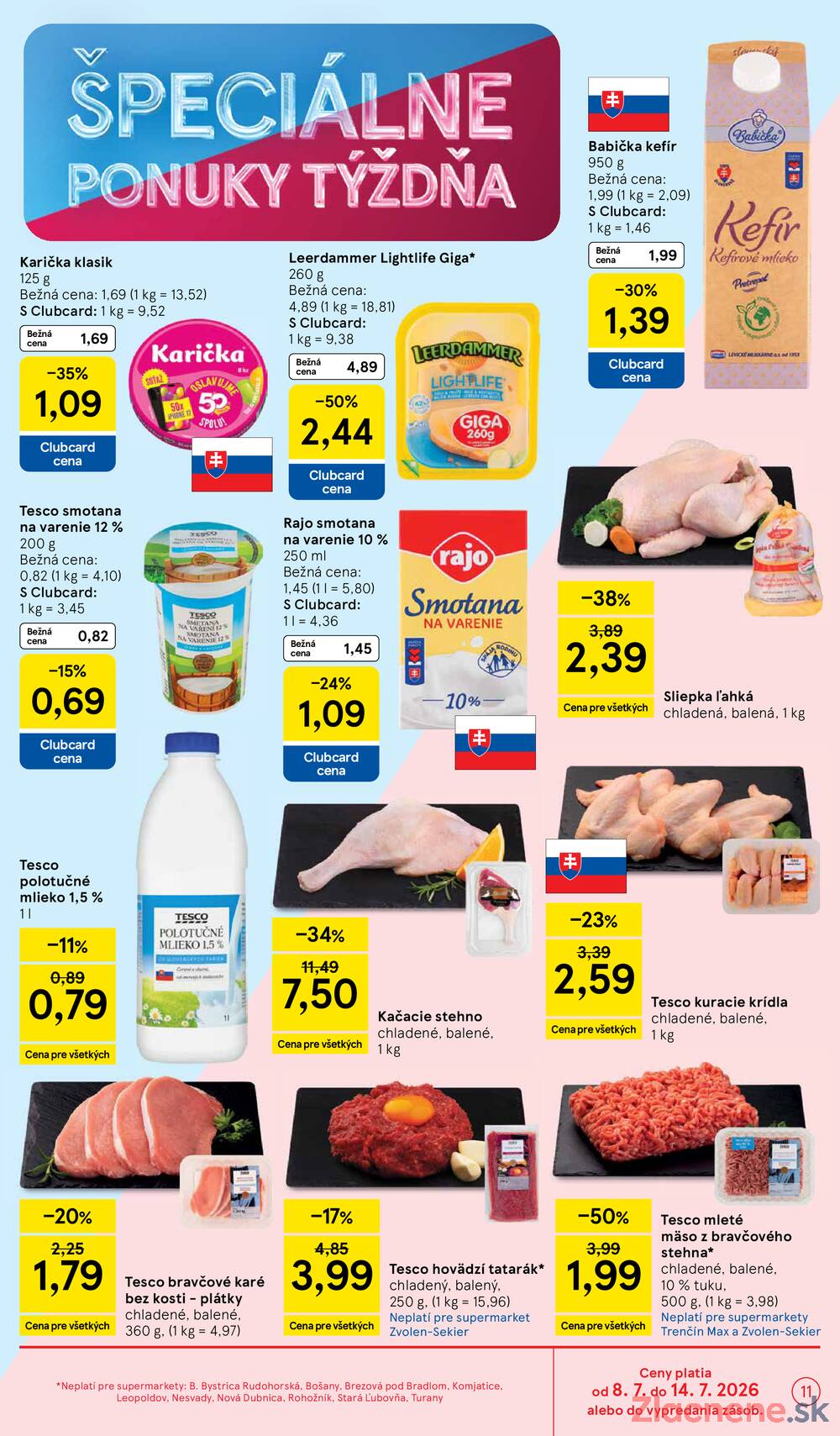 Tesco supermarkety od 8.7. do 14.7.2026