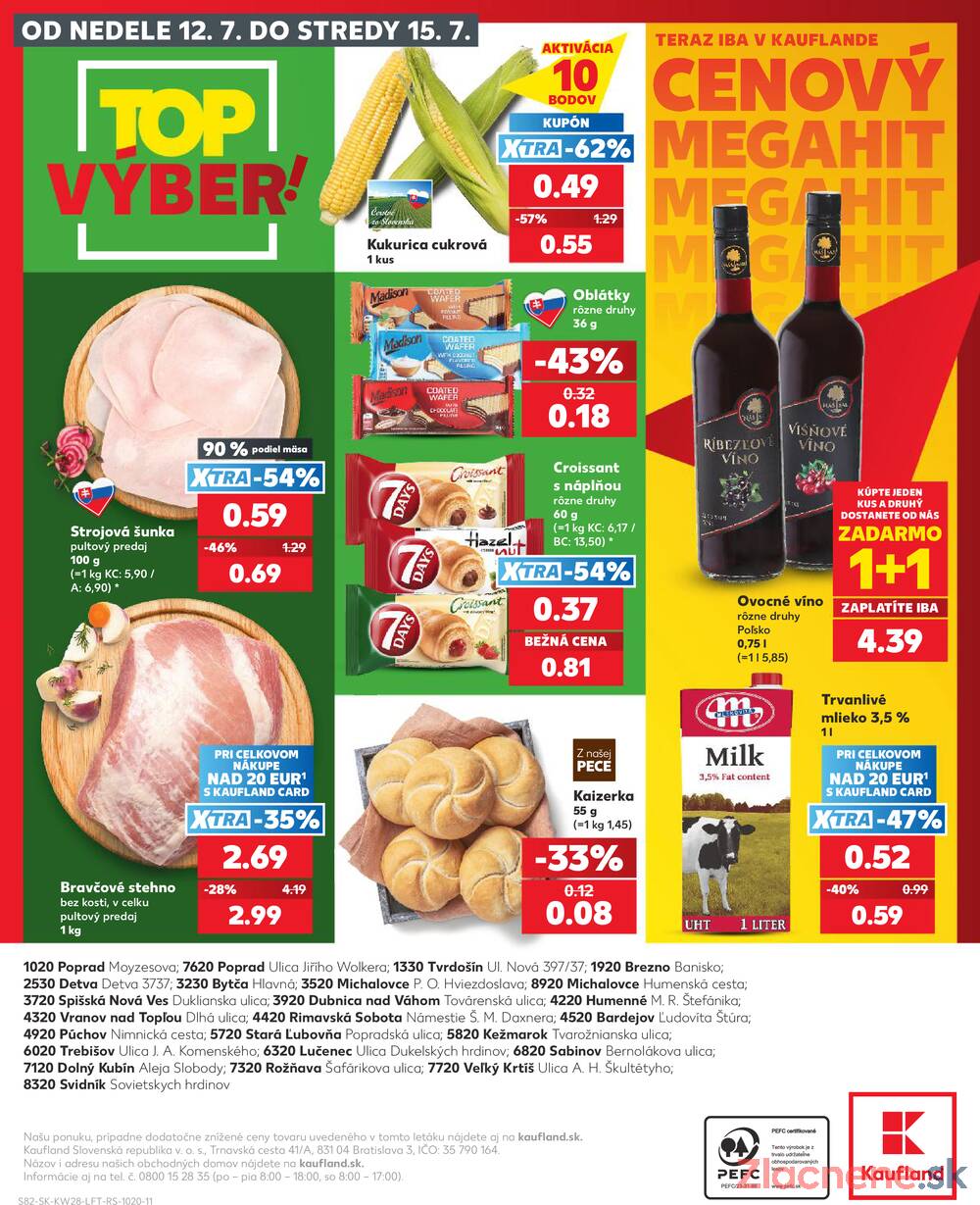 Kaufland 9.7. - 15.7. - Kaufland Vranov nad Topľou