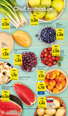 Tesco supermarkety od 15.7. do 21.7.2026