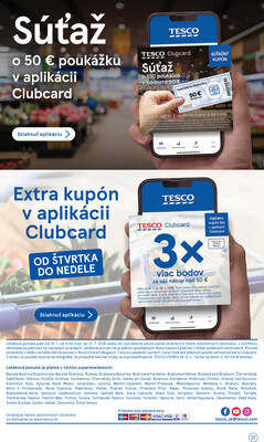 Tesco supermarkety od 15.7. do 21.7.2026