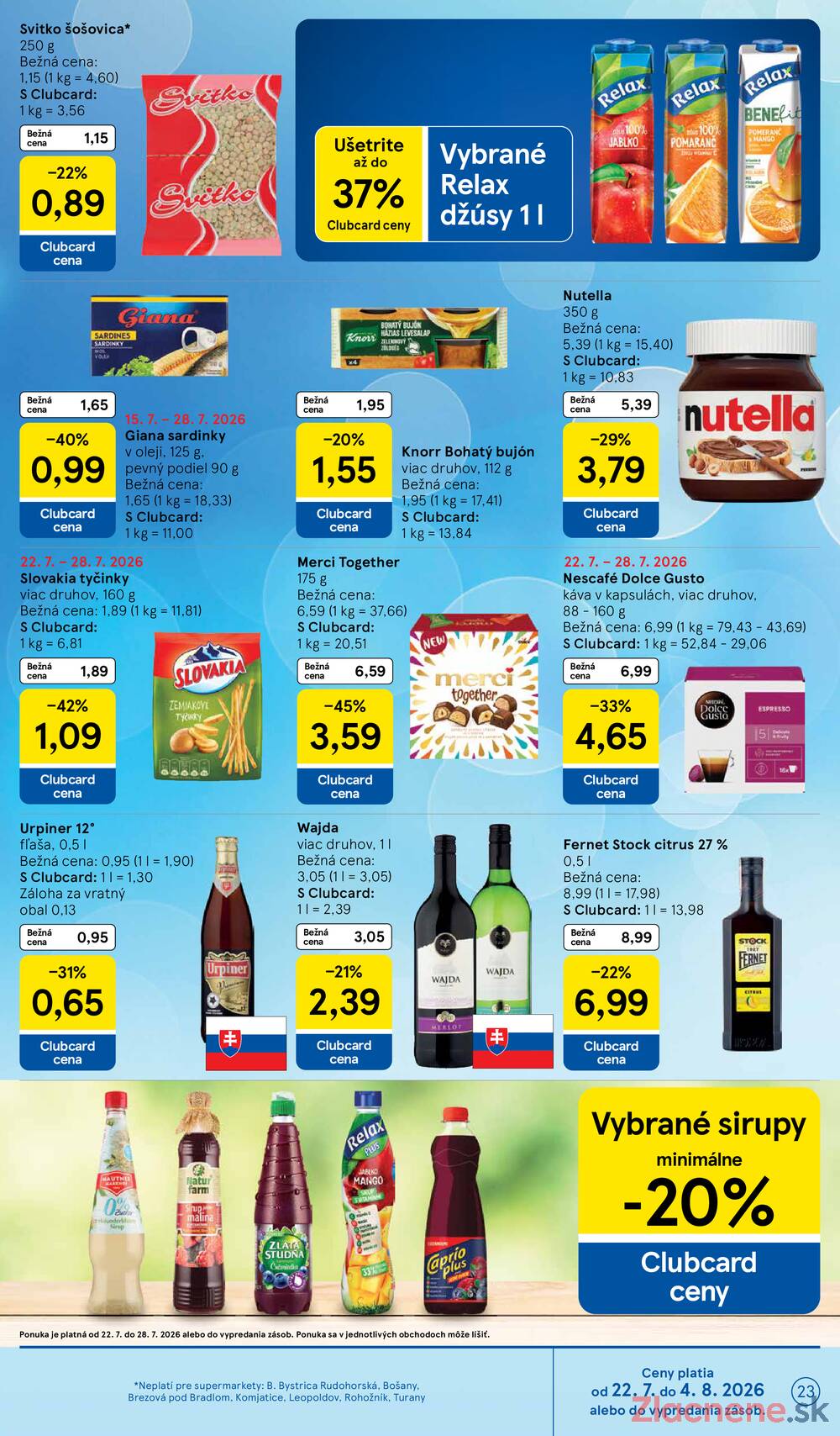 Leták Tesco - Tesco supermarkety od 22.7. do 28.7.2026 - strana 23 Leták Tesco - Tesco supermarkety od 22.7. do 28.7.2026 - strana 23