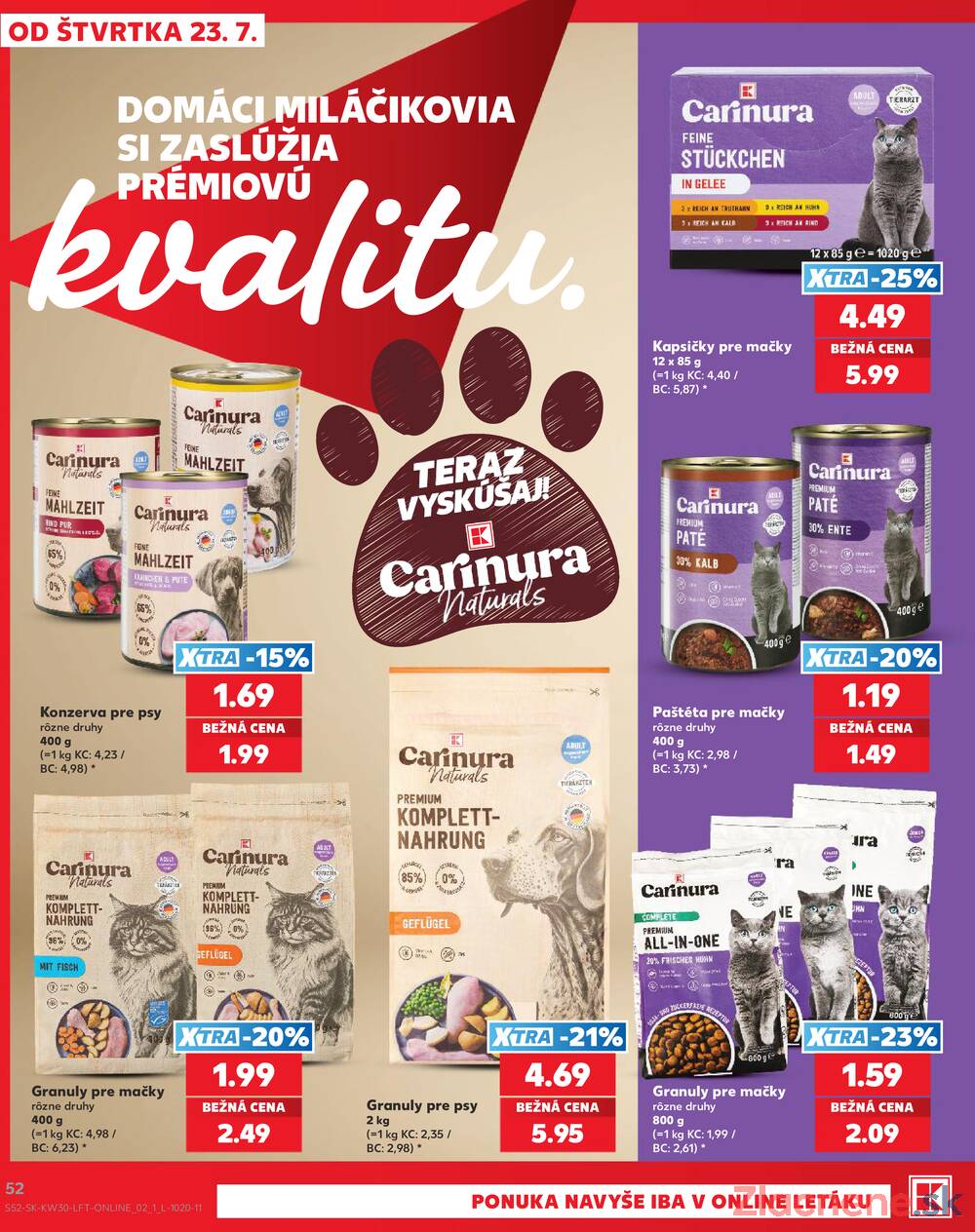 Leták Kaufland - Kaufland 23.7. - 29.7. - Kaufland Veľký Meder - strana 52