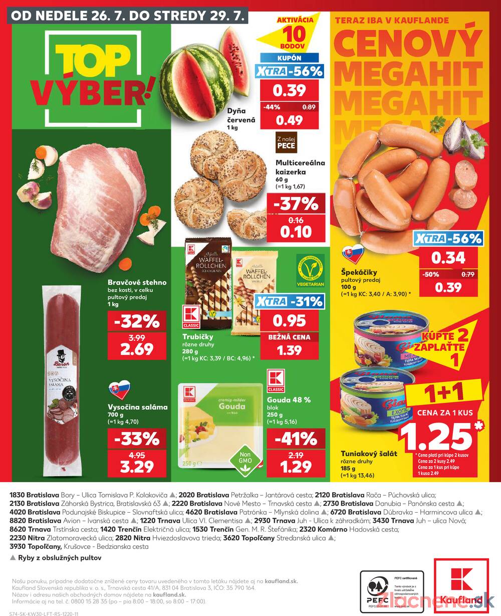 Leták Kaufland - Kaufland 23.7. - 29.7. - Kaufland  Bratislava - Zahorska Bystrica - strana 74