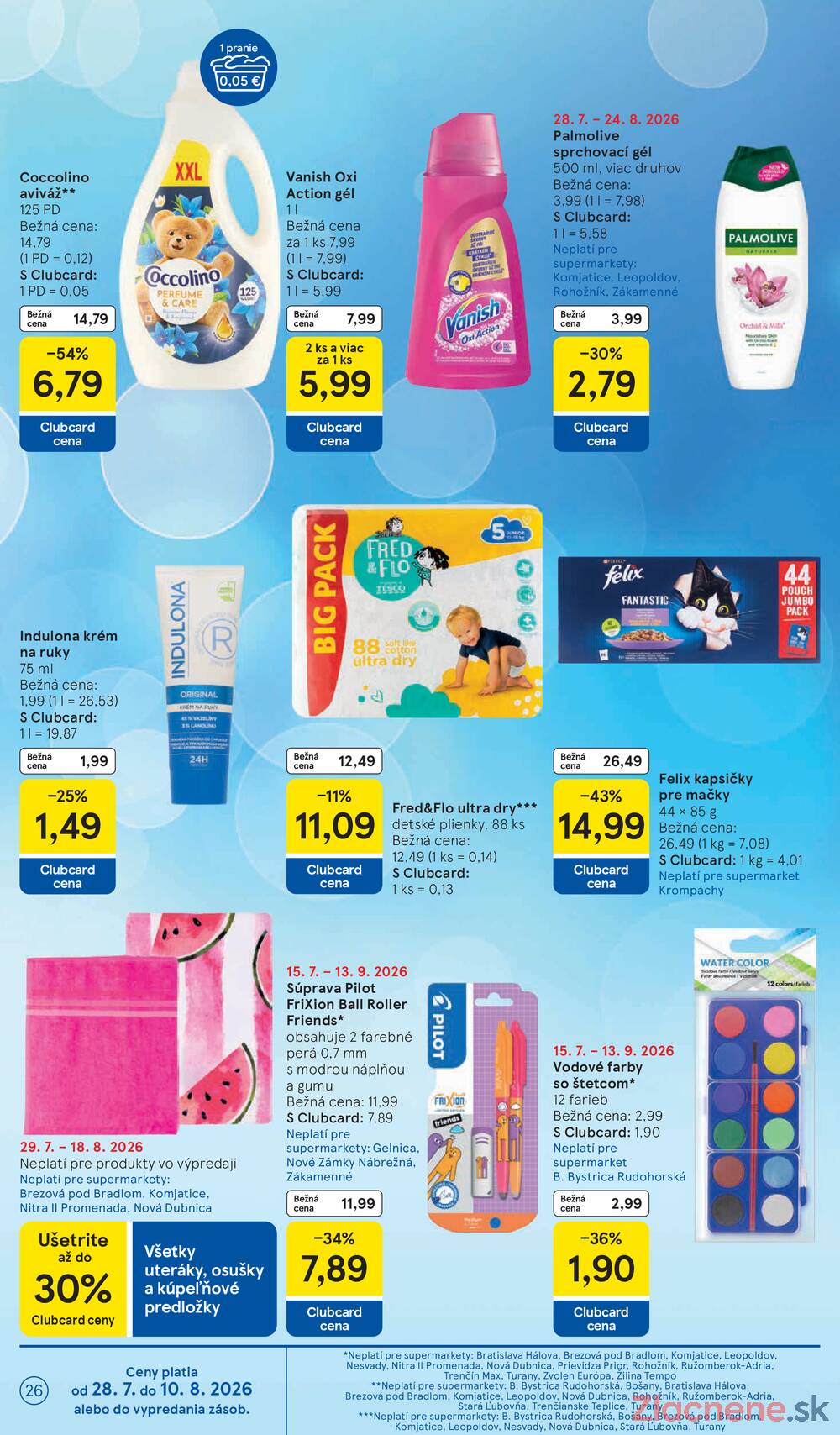 Tesco supermarkety od 29.7. do 4.8.2026