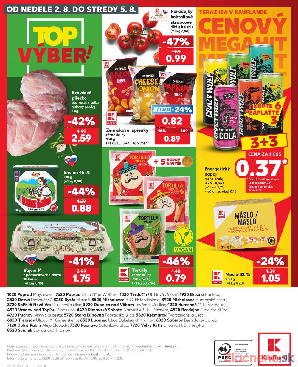 Leták Kaufland - Kaufland 30.7. - 5.8. - Kaufland Brezno - strana 74 Leták Kaufland - Kaufland 30.7. - 5.8. - Kaufland Brezno - strana 74