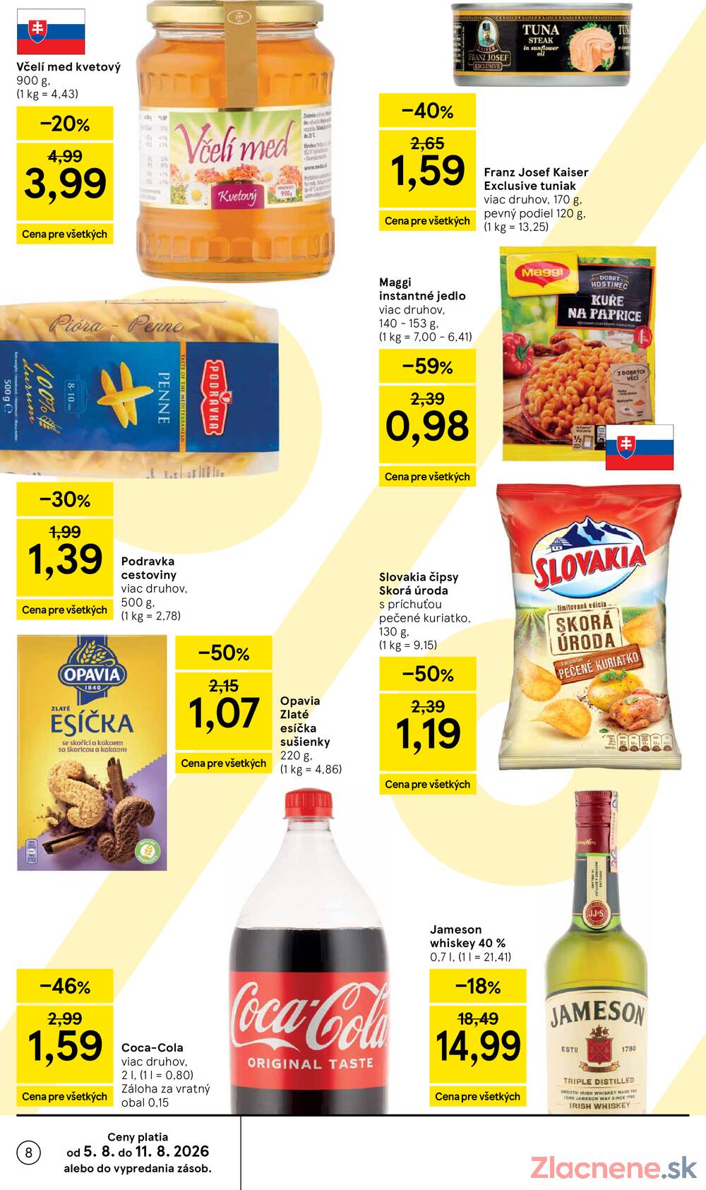 Leták Tesco - Tesco hypermarkety 5.8. - 11.8. - strana 8 Leták Tesco - Tesco hypermarkety 5.8. - 11.8. - strana 8