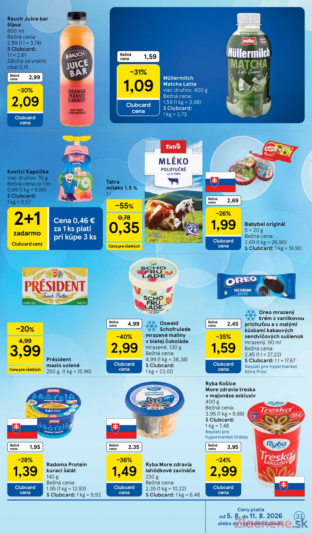 Leták Tesco - Tesco hypermarkety 5.8. - 11.8. - strana 33 Leták Tesco - Tesco hypermarkety 5.8. - 11.8. - strana 33