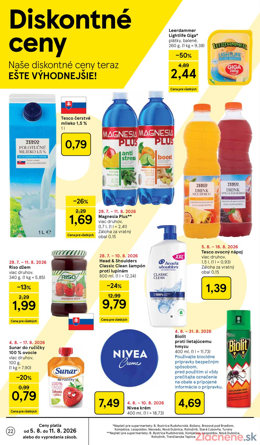 Tesco supermarkety od 5.8. do 11.8.2026