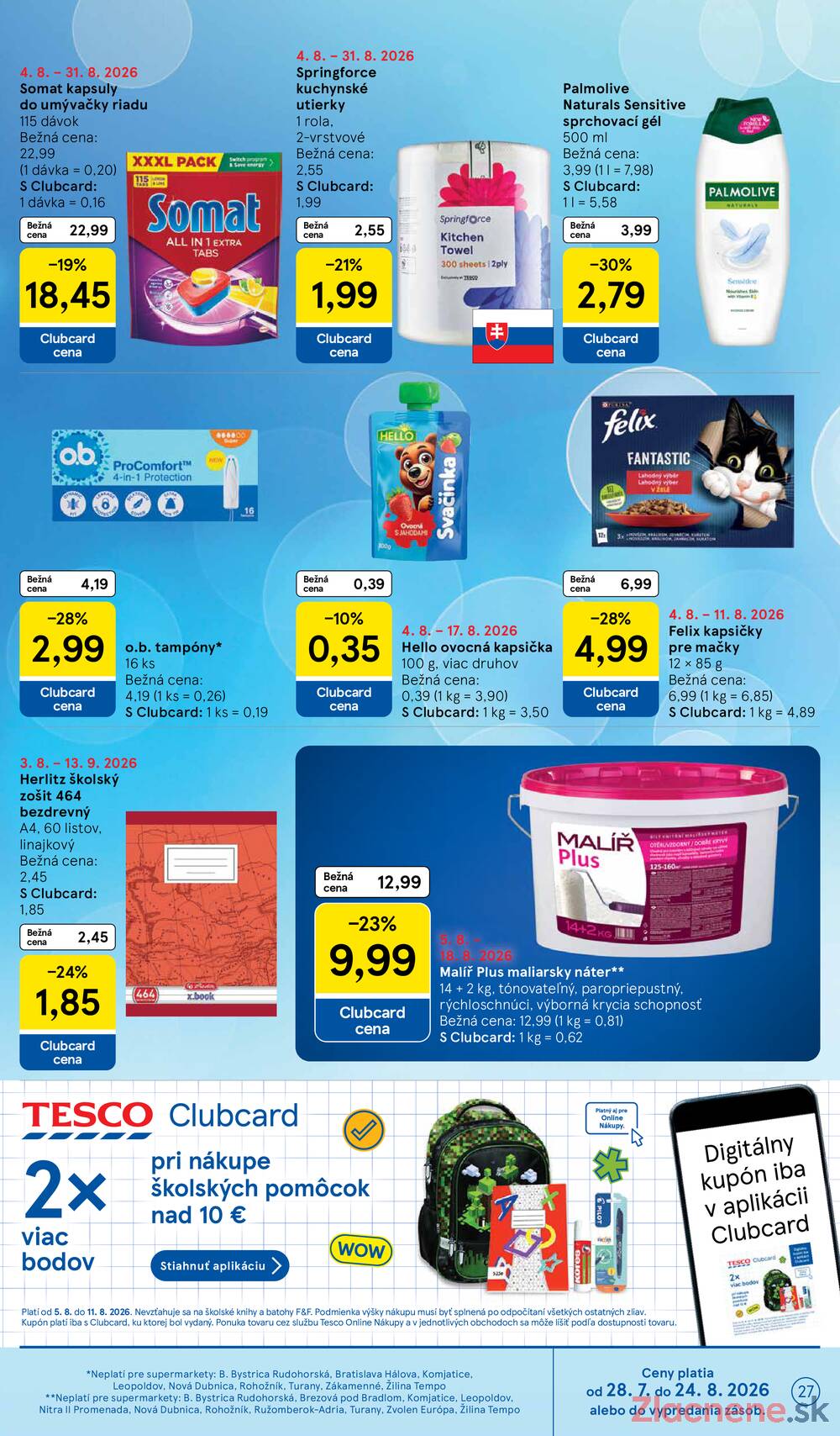 Tesco supermarkety od 5.8. do 11.8.2026