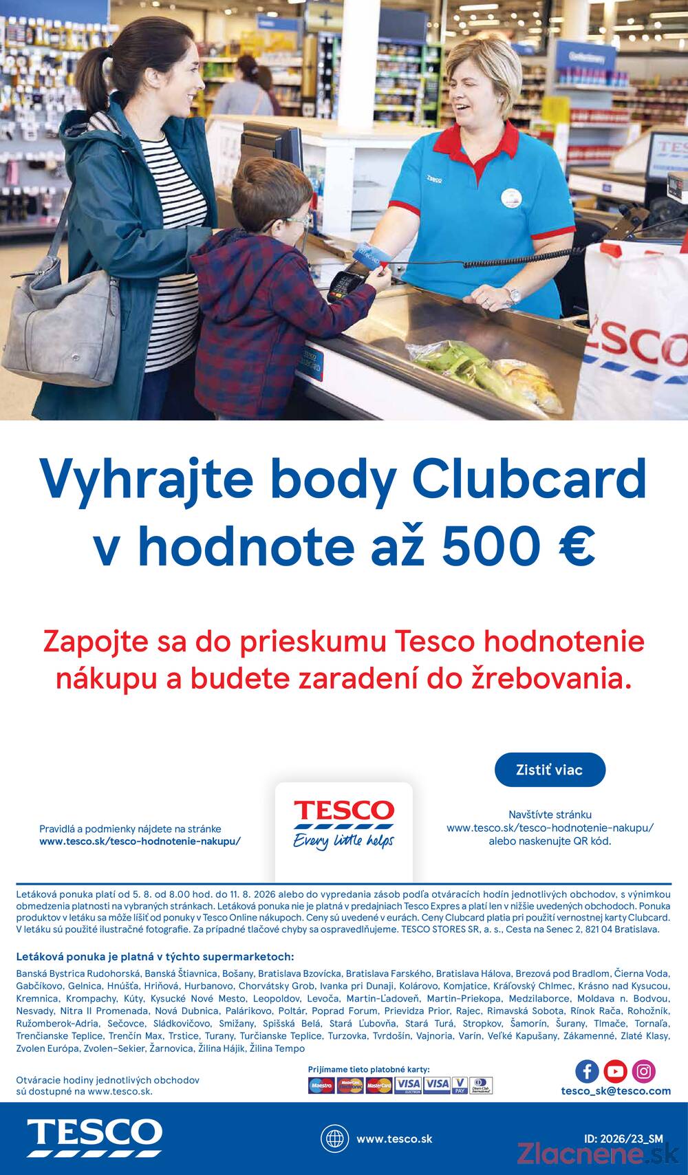 Tesco supermarkety od 5.8. do 11.8.2026