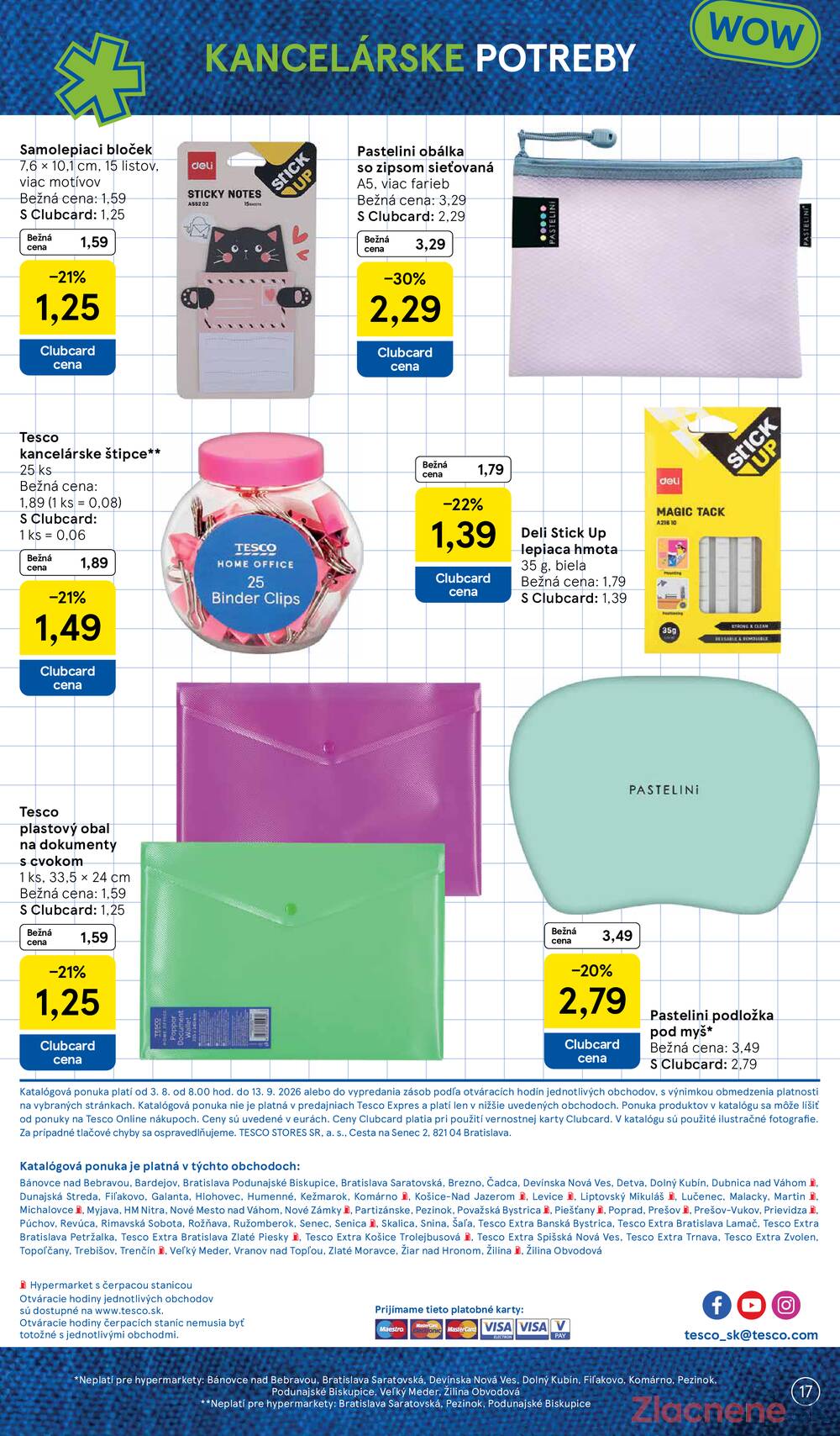 Tesco SPECIÁL hypermarkety 3.8. - 13.9.