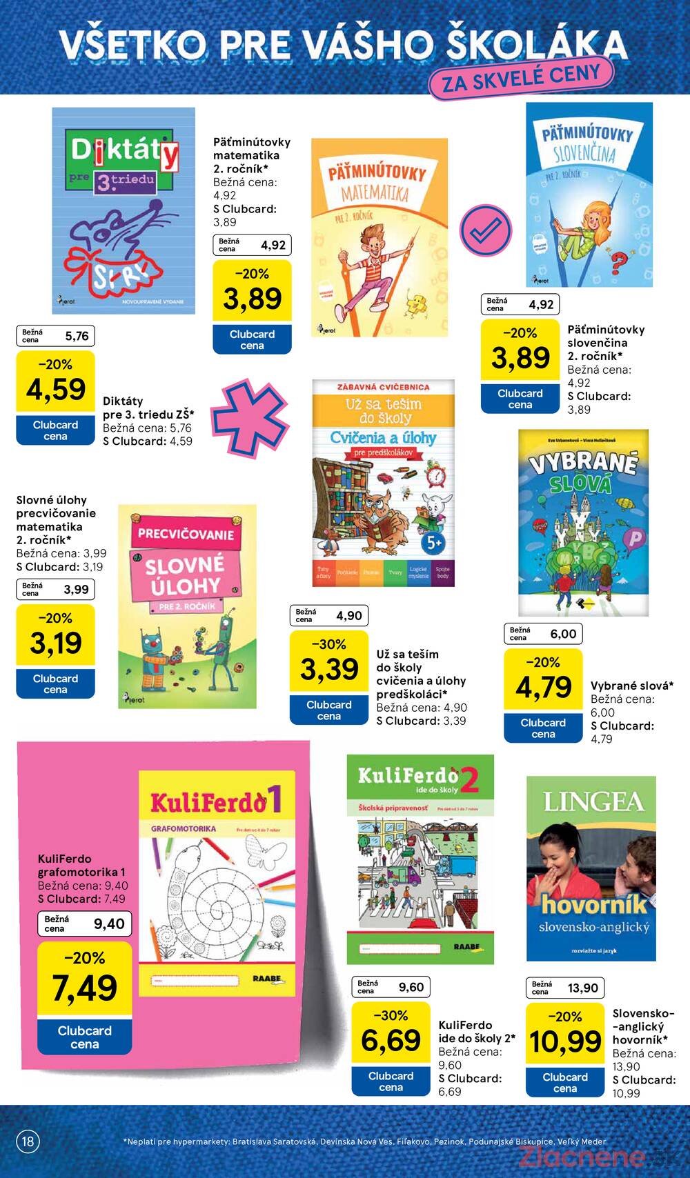 Tesco SPECIÁL hypermarkety 3.8. - 13.9.