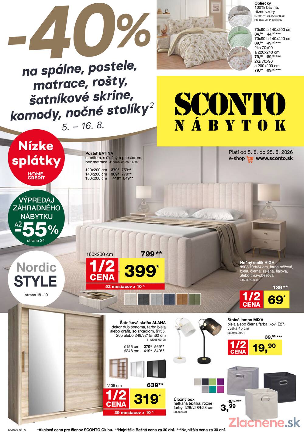 Leták SCONTO nábytok - Sconto nábytok od 5.8. do 25.8.2026 - strana 1 Leták SCONTO nábytok - Sconto nábytok od 5.8. do 25.8.2026 - strana 1