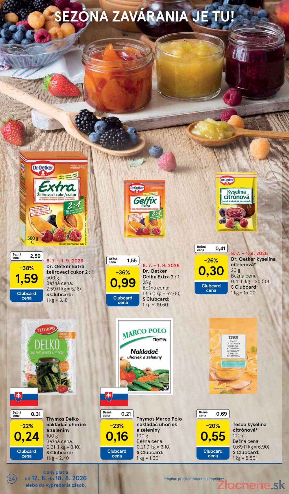 Tesco supermarkety od 12.8. do 18.8.2026