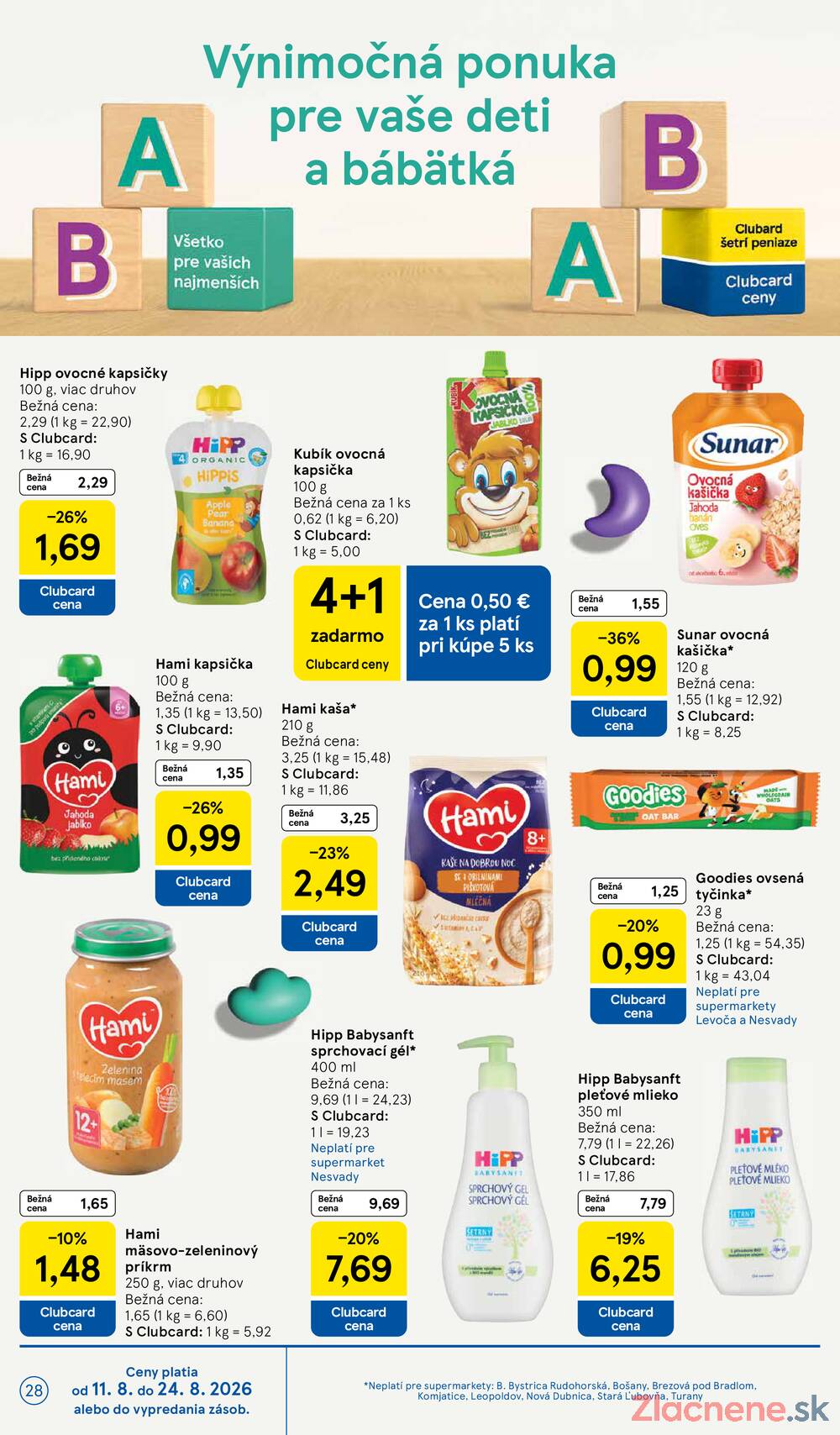 Tesco supermarkety od 12.8. do 18.8.2026