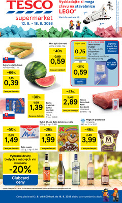Leták Tesco supermarkety od 12.8. do 18.8.2026