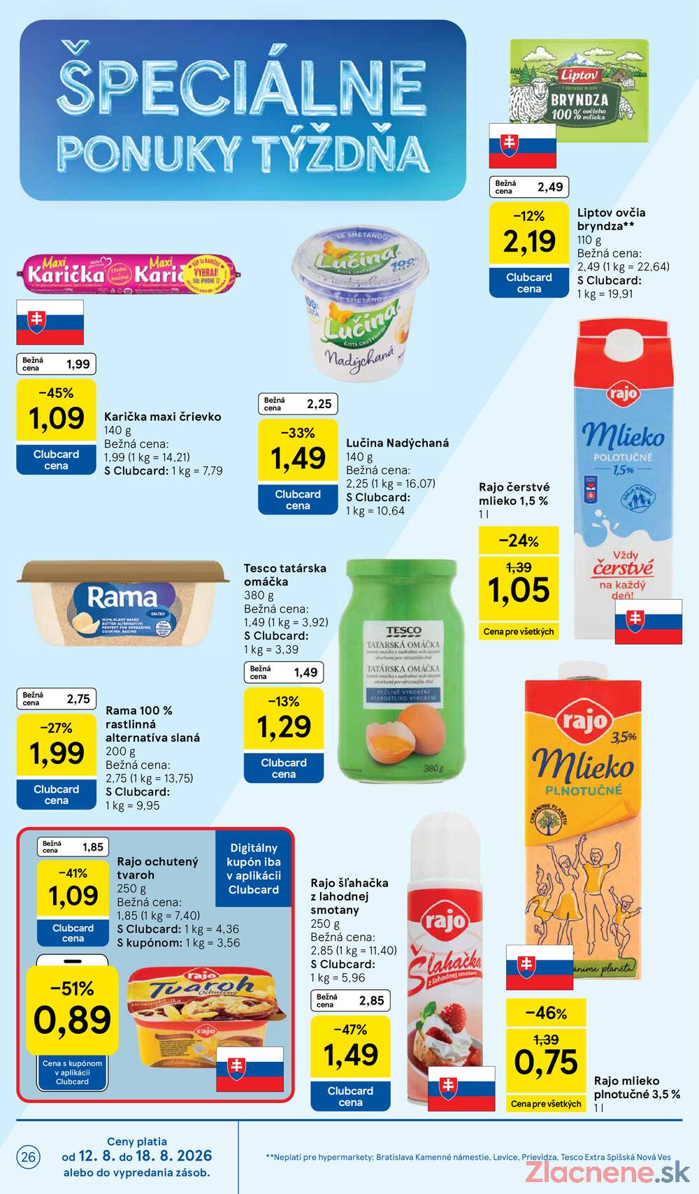 Tesco hypermarkety 12.8. - 18.8.