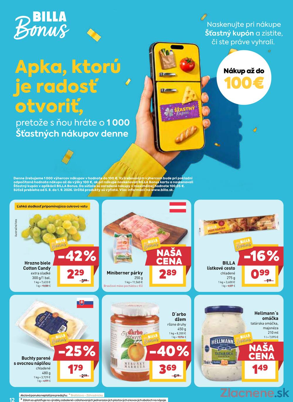 BILLA od 12.8. do 18.8.2026