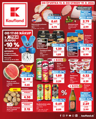 Leták Kaufland 13.8. - 19.8. - Kaufland Trnava - Nová ul.