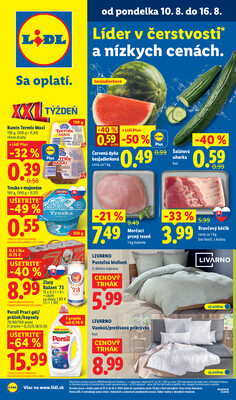 Leták Lidl do 16.8.