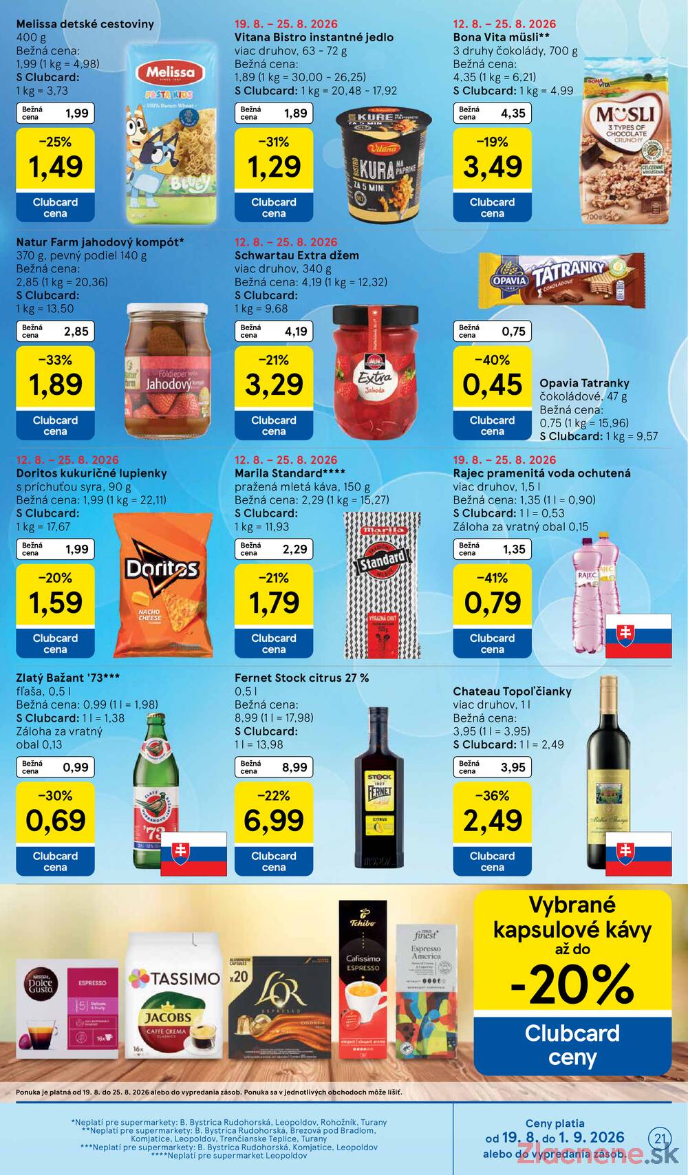 Leták Tesco - Tesco supermarkety od 19.8. do 25.8.2026 - strana 21 Leták Tesco - Tesco supermarkety od 19.8. do 25.8.2026 - strana 21