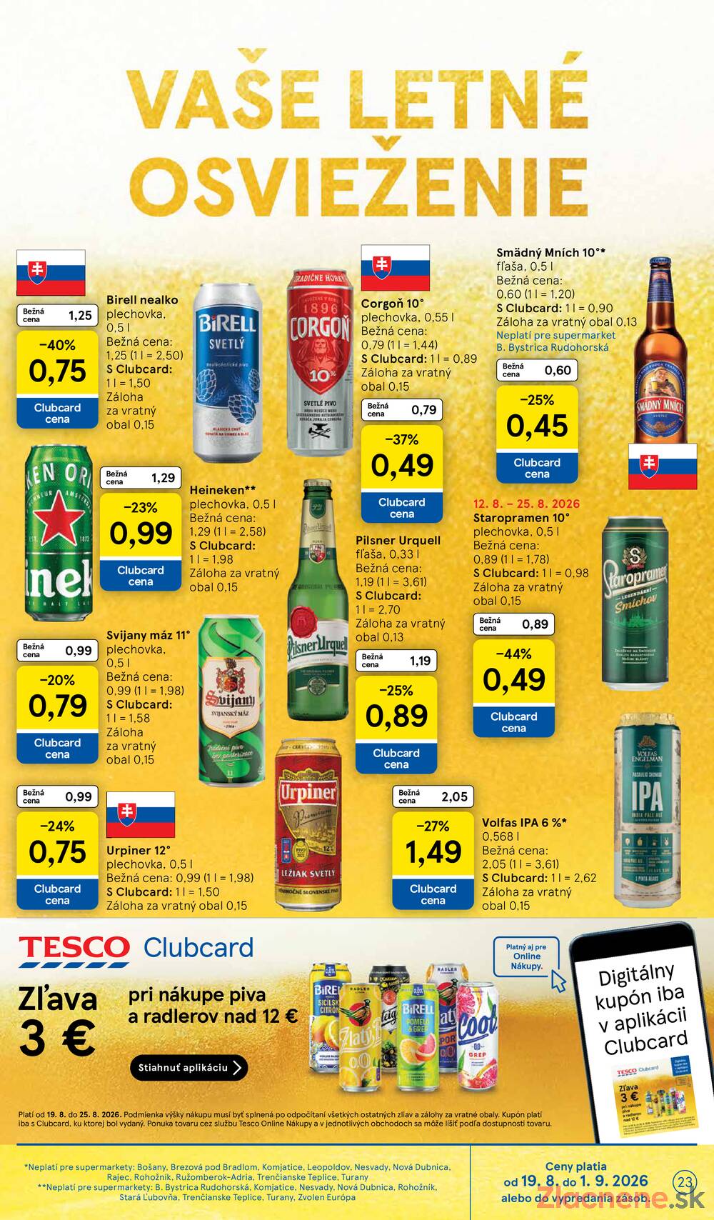 Leták Tesco - Tesco supermarkety od 19.8. do 25.8.2026 - strana 23 Leták Tesco - Tesco supermarkety od 19.8. do 25.8.2026 - strana 23