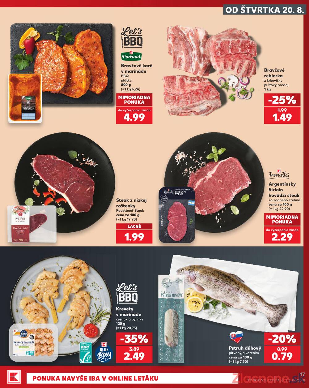 Kaufland 20.8. - 26.8. - Kaufland Handlová - Okružná ul.