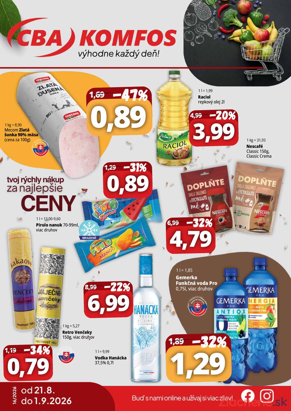 Leták CBA Komfos - CBA Komfos do 1.9. - strana 1 Leták CBA Komfos - CBA Komfos do 1.9. - strana 1