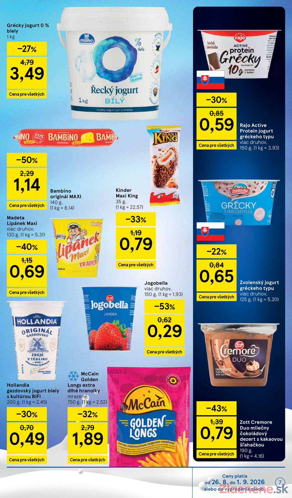 Tesco hypermarkety 26.8. - 1.9.