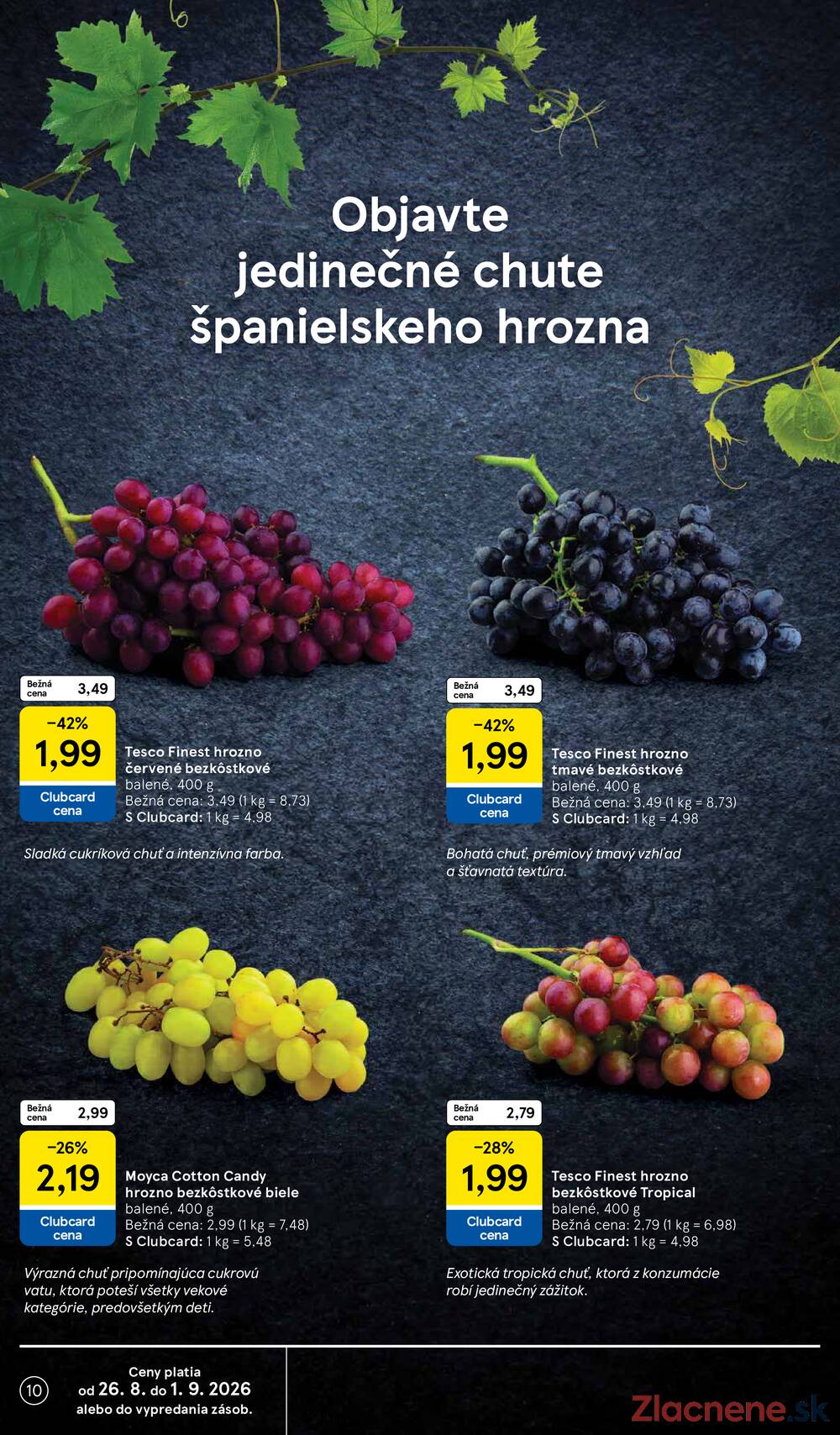 Tesco hypermarkety 26.8. - 1.9.