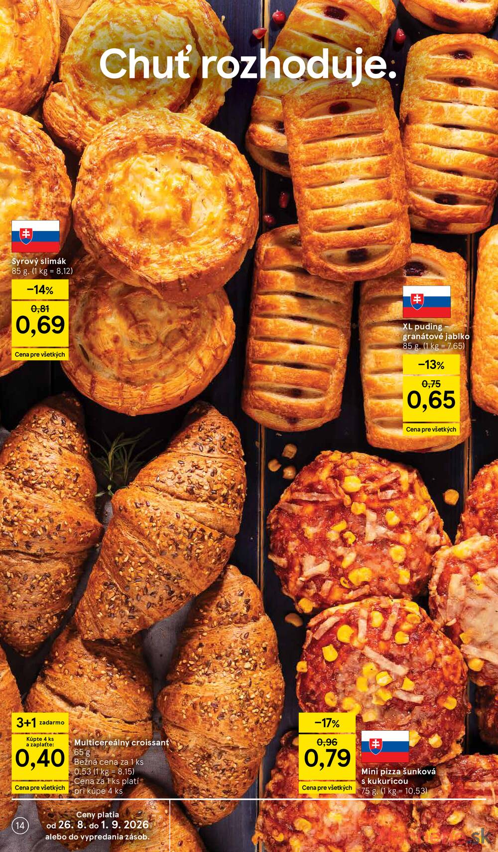 Tesco supermarkety od 26.8. do 1.9.2026