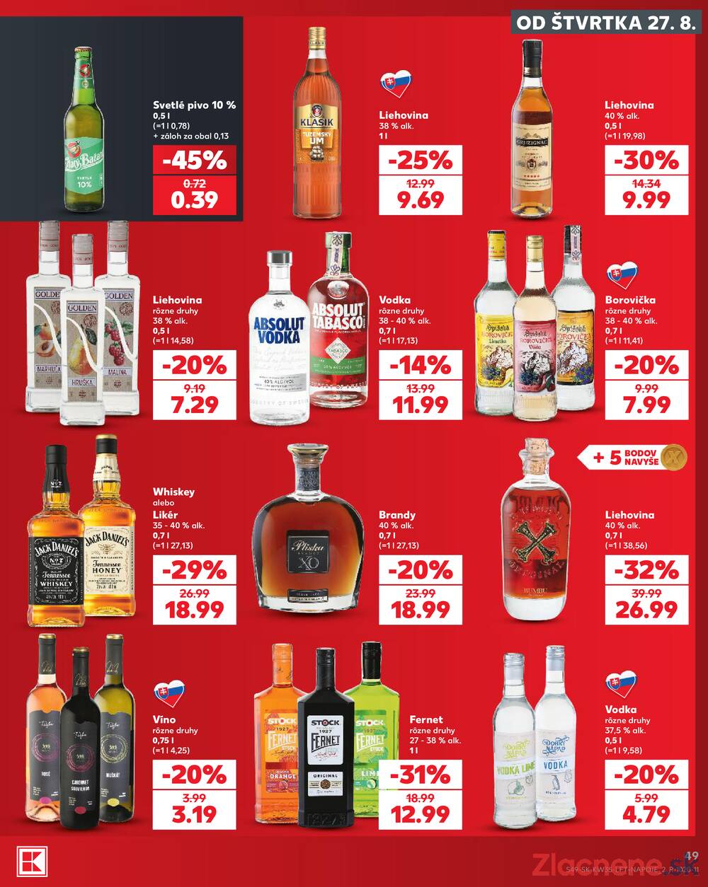 Kaufland 27.8. - 2.9. - Kaufland Bardejov