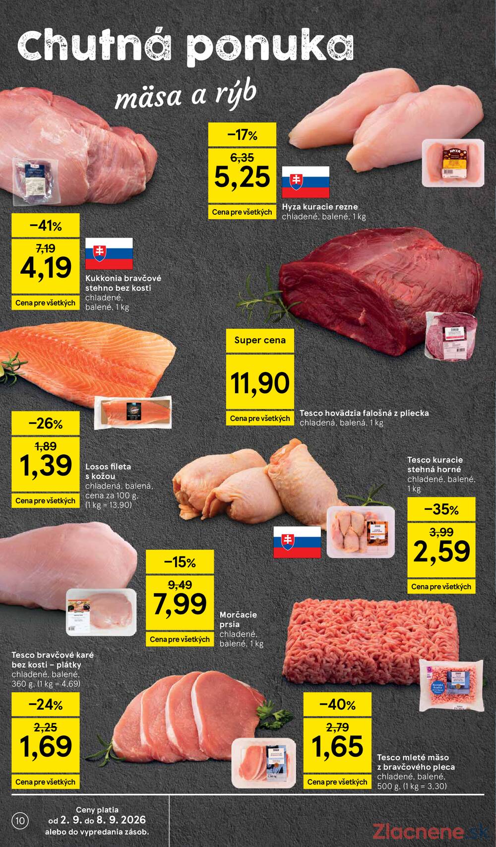 Tesco supermarkety od 2.9. do 8.9.2026