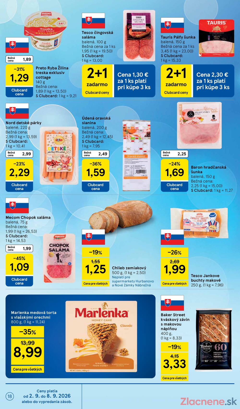 Tesco supermarkety od 2.9. do 8.9.2026
